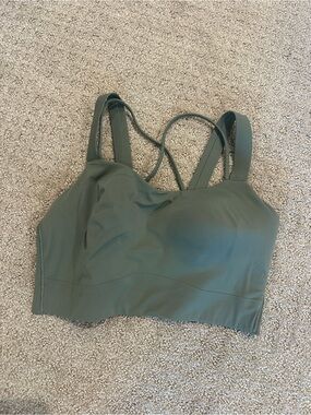lululemon athletica Olive Green Strappy Sports Bra - NWOT